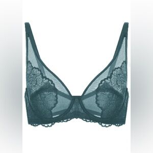 HSAI Blossom Balsam Blue Unlined Lace Bra